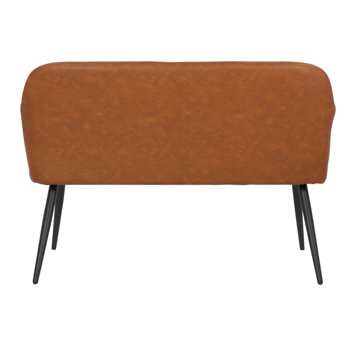 Daniella - Industrial High Back Bench - Black / Camel by Couch.com