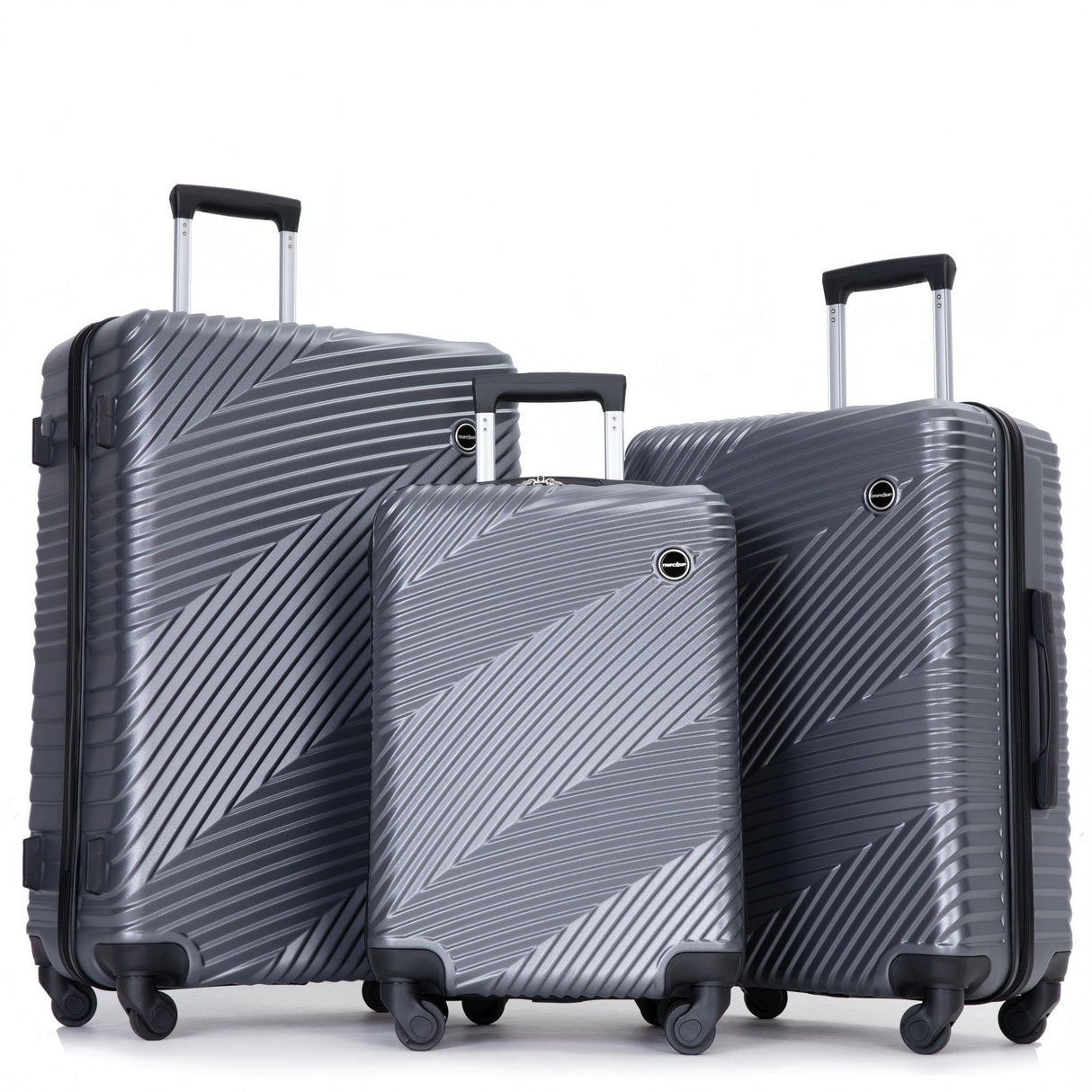 3 Piece Luggage Sets Lightweight Suitcase With Two Hooks, Spinner Wheels, by Couch.com