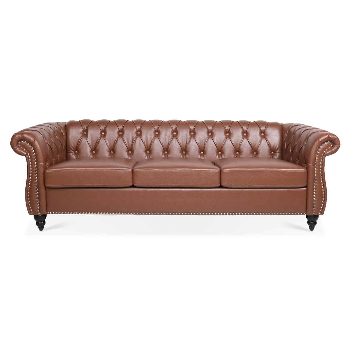 Rolled Arm Chesterfield 3 Seater Sofa by Couch.com