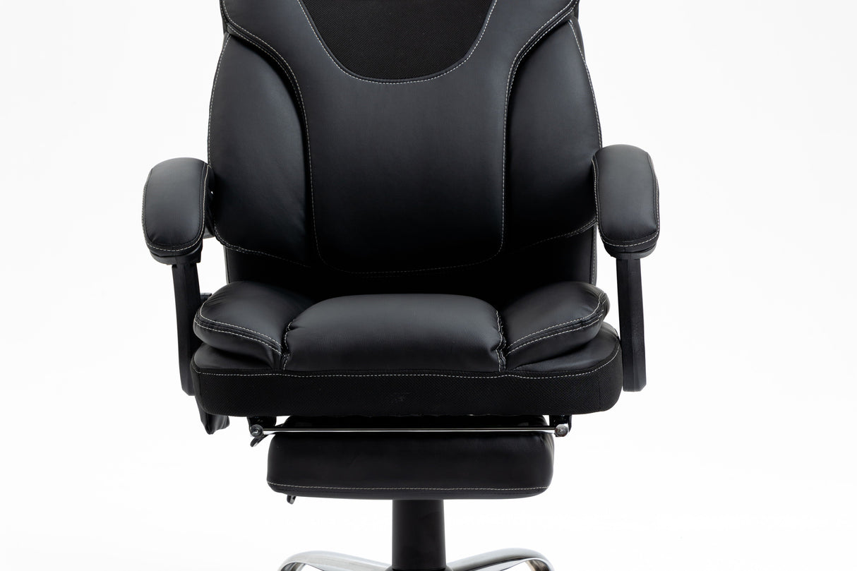 Couch.com Massage Reclining Office Chair With Footrest, High Back Computer Chair Home Desk Ergonomic Executive Office Chair With Armrests, Adjustable Height Black, Adjustable, Durable Design by Couch.com