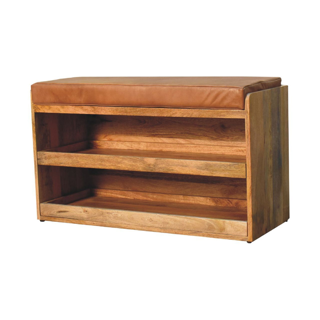Buffalo - Hide Pull Out Shoe Storage Bench by Couch.com