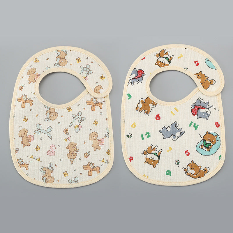 Thin Kids' Bib Pure Cotton Waterproof Gauze Saliva Towel