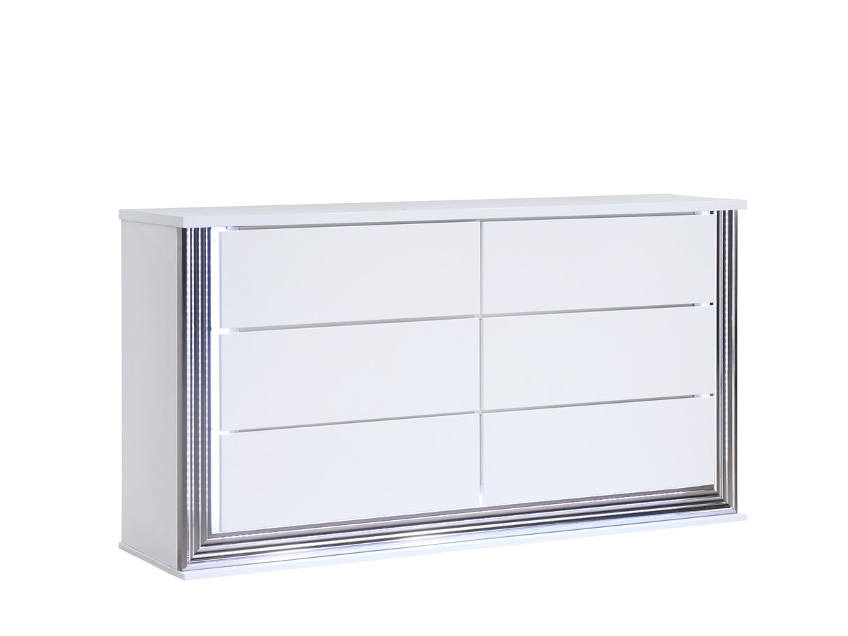 Moon - Smooth Dresser With LED - White by Couch.com