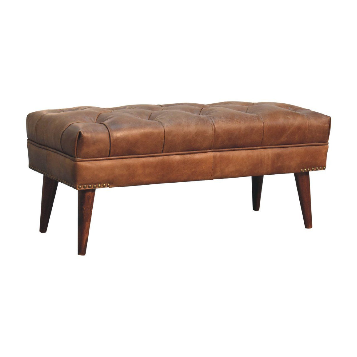 Harbour - Leather Bench - Brown by Couch.com