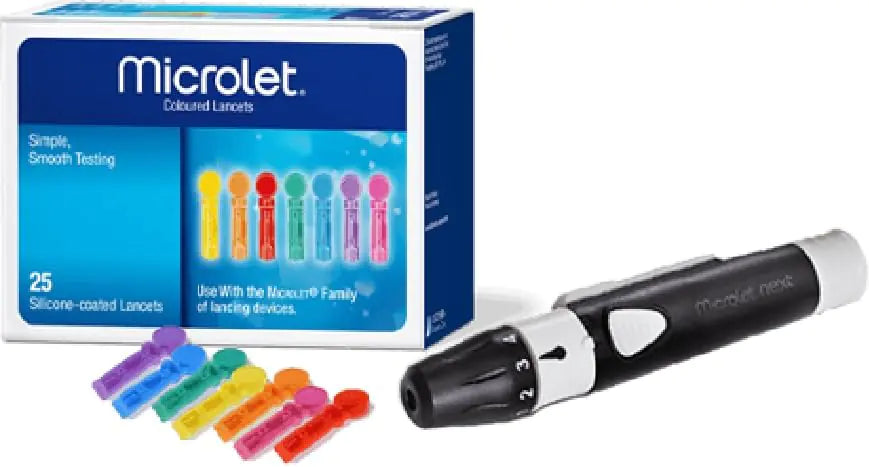 Generic Ascensia NEXT Adjustable Lancing Device WITH 25 LANCETS