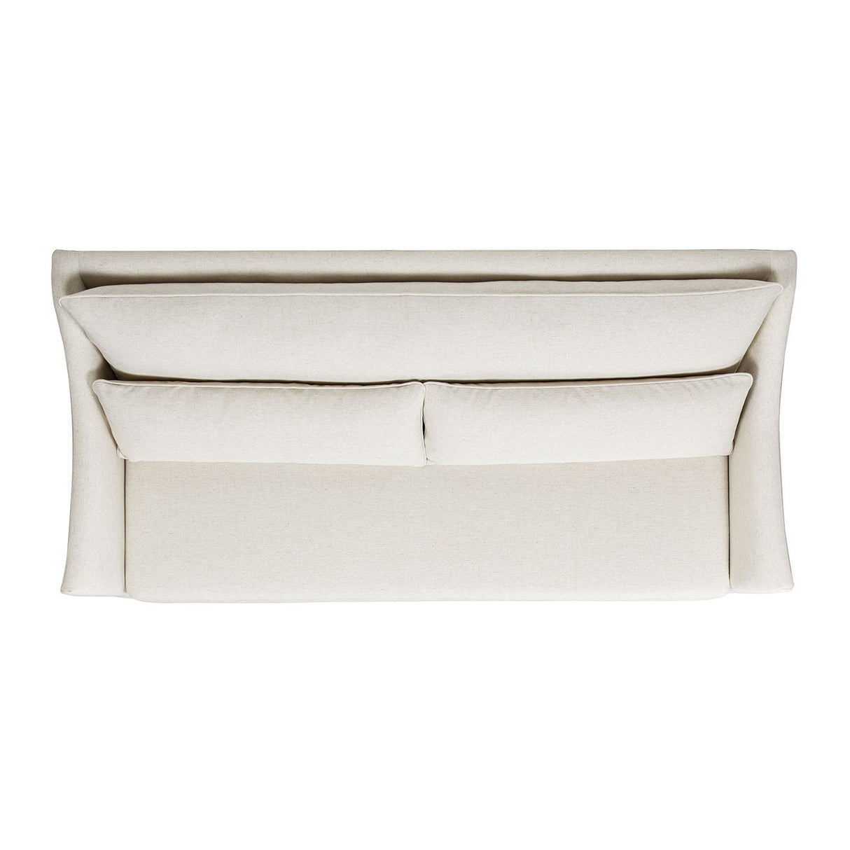 Ada - Flared Arm Contemporary Sofa With Lumbar Pillows - Flax White by Couch.com