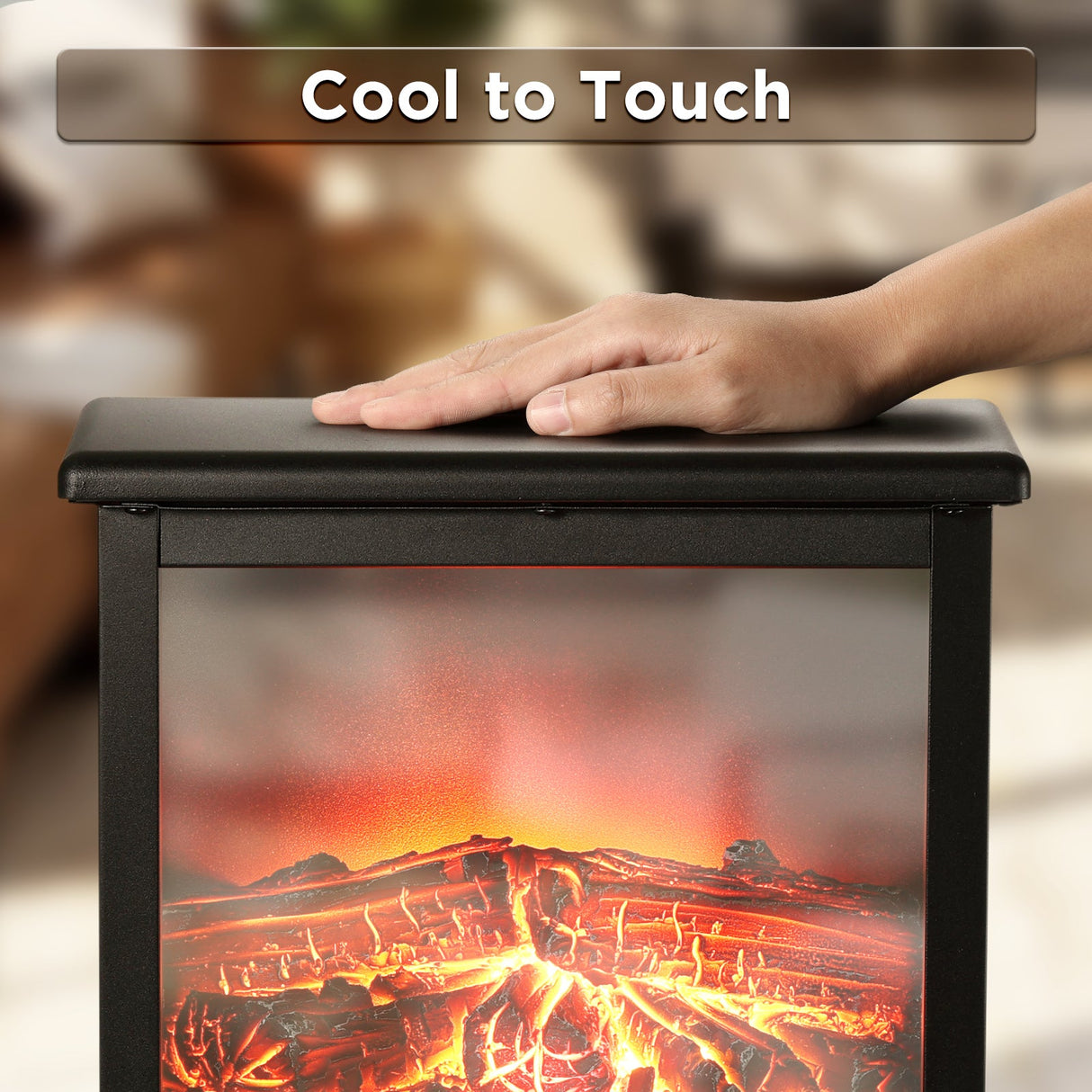 (Open Box) Suburbs TS17Q Electric Fireplace Stove Heater