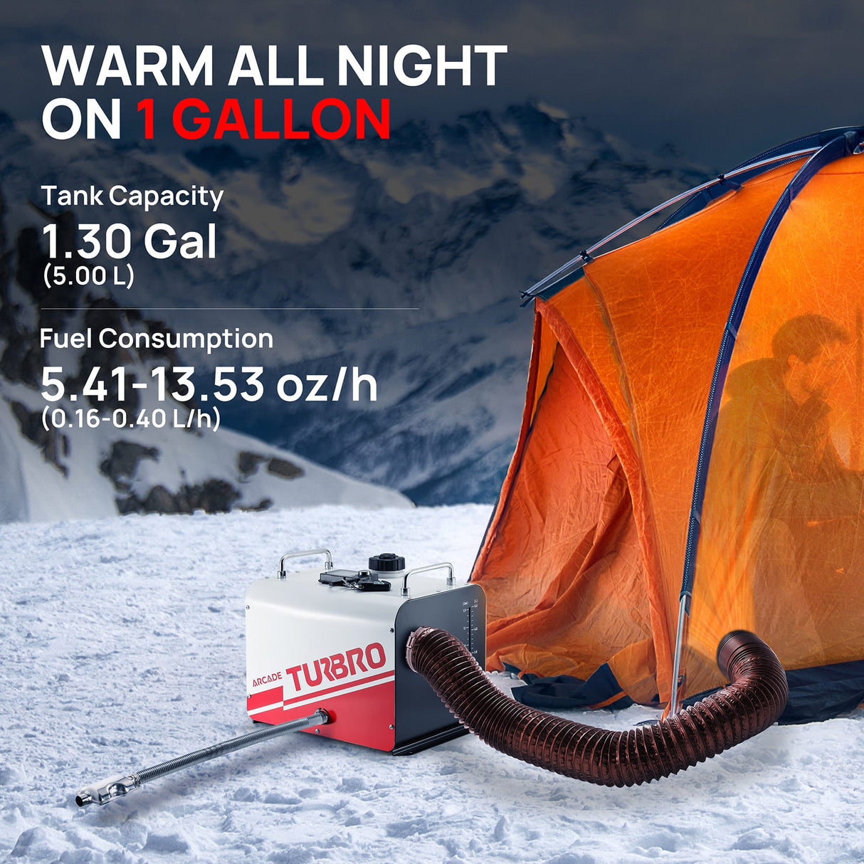 Arcade H8BP Diesel Heater, 8kW Triple Power, All-in-One Compact