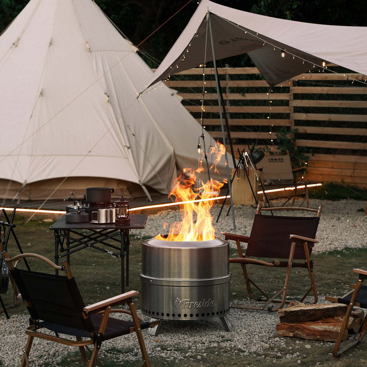 Pluto R19-SS Smokeless Outdoor Fire Pit - Stainless Steel