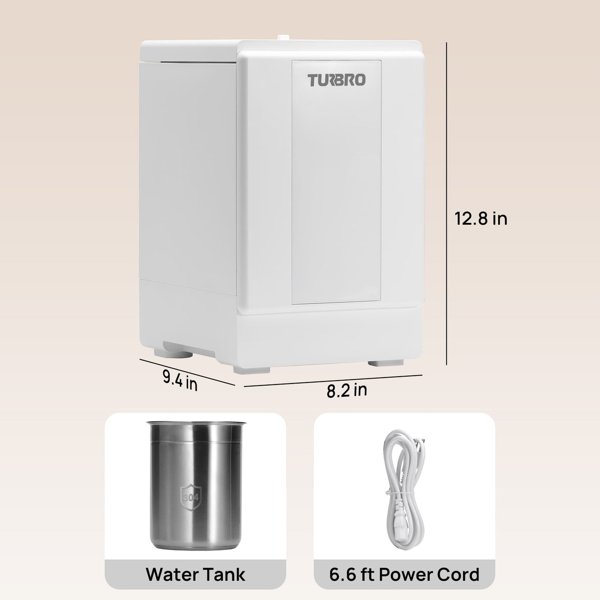 Greenland GLS04 Steam Warm Mist Humidifier, Stainless Steel 4L (1 Gal)