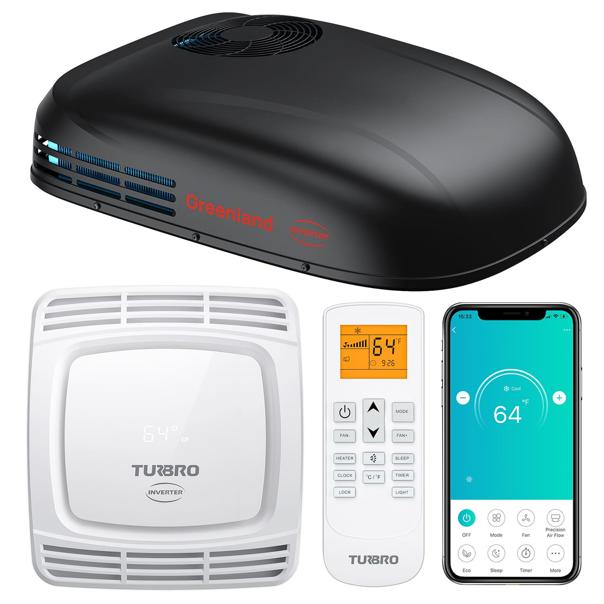 Greenland 3,600W 220-240V Inverter RV Air Conditioner (European Version)