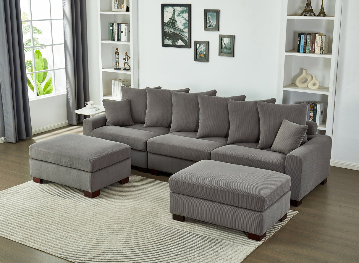 5 Seater Oversized Convertible L & U Shaped Couch by Couch.com