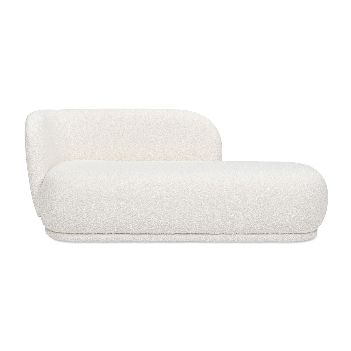 Aire - RAF Modern Rounded Chaise Lounge - Ivory White by Couch.com