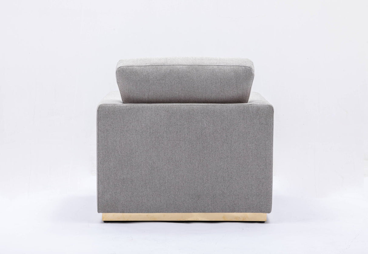 Valin - Linen Chair For Living Room - Gray by Couch.com