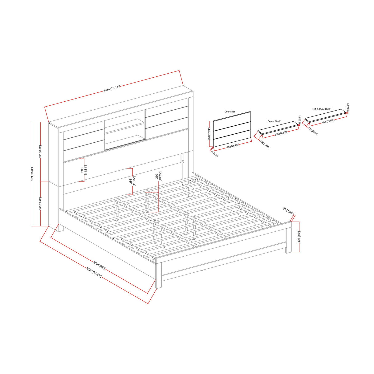 Urban - 5 Piece Set With Bookcase