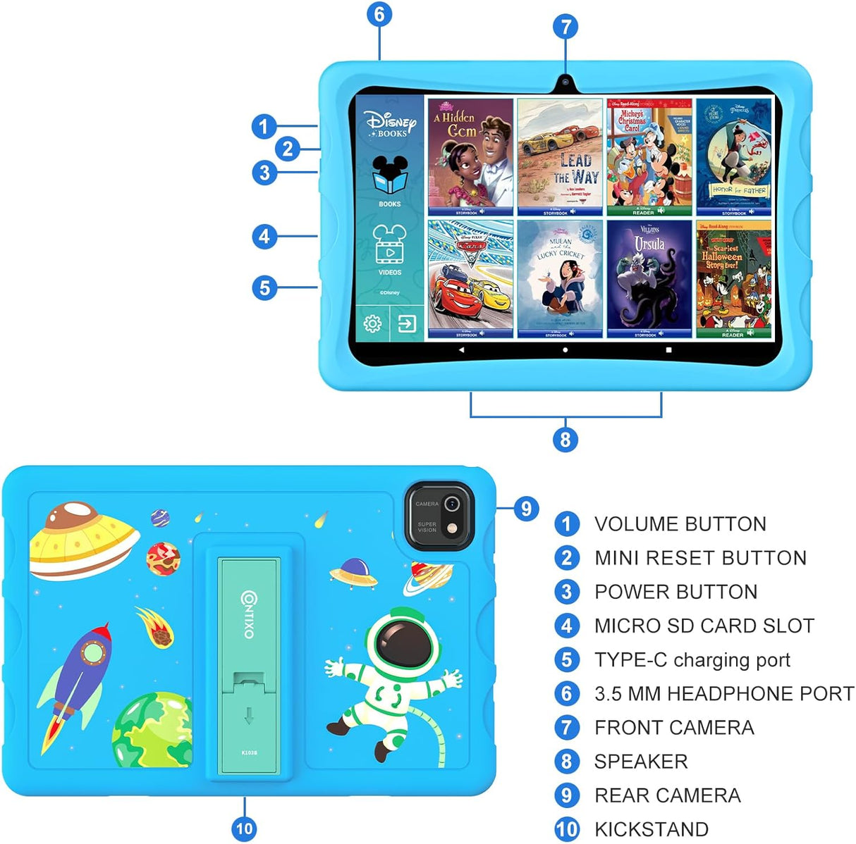 Contixo K103 10-Inch Kids 32GB HD Tablet by Contixo