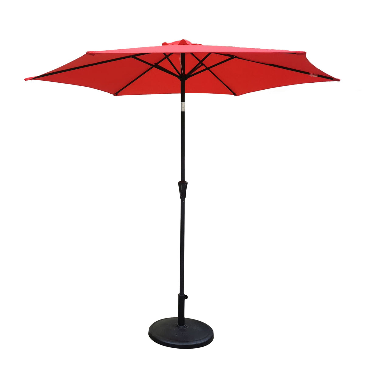 8.8' Outdoor Aluminum Patio Umbrella With 42 Pound Round Resin Umbrella Base by Couch.com