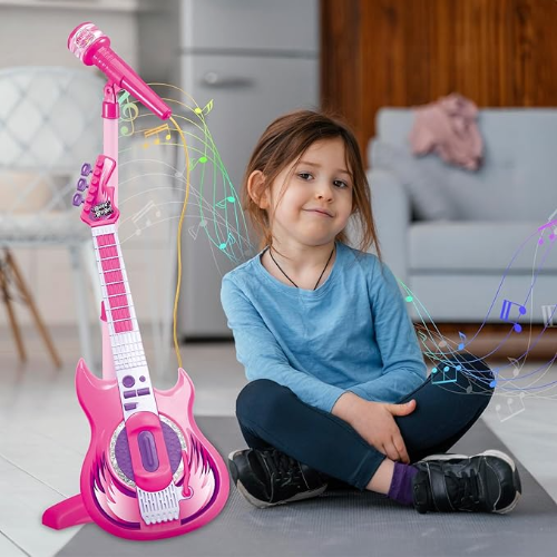 Contixo Kids Toy Guitar Set With MP3 Microphone - Musical Toy