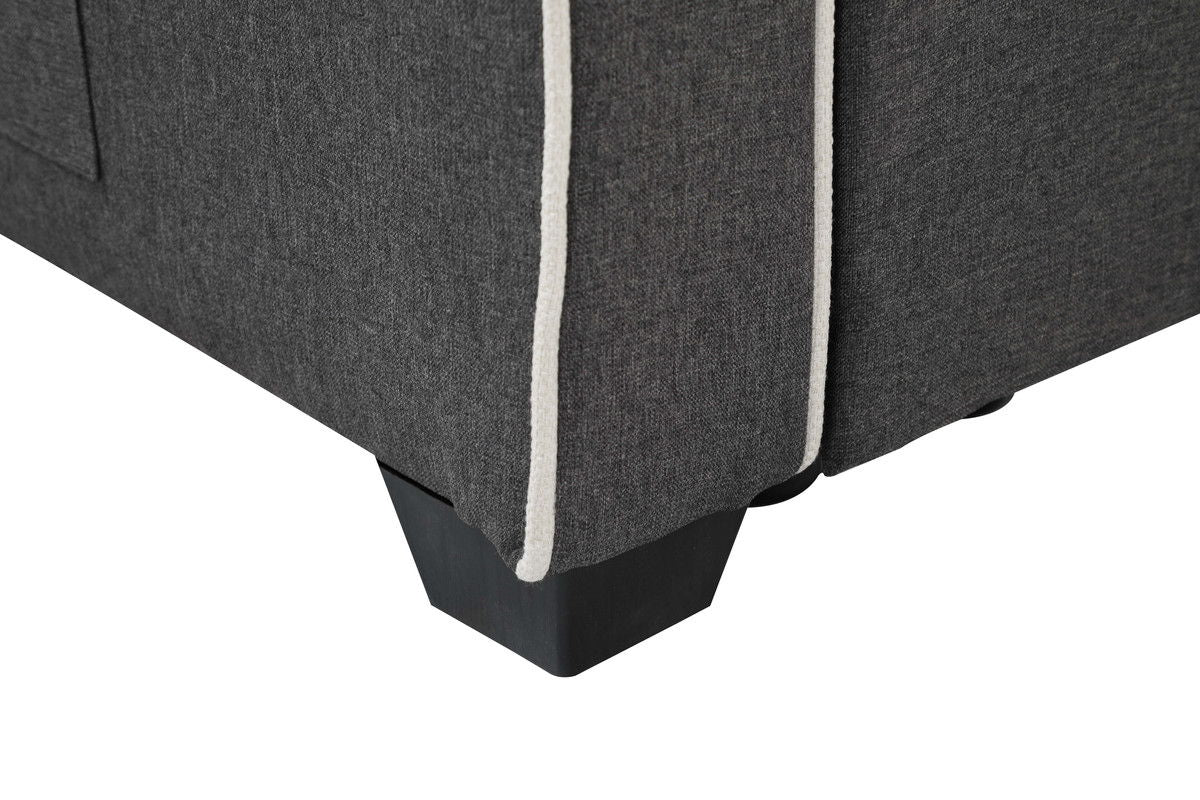 Cody - Modern Fabric Sleeper Sofa With 2 USB Charging Ports And 4 Accent Pillows - Gray by Couch.com