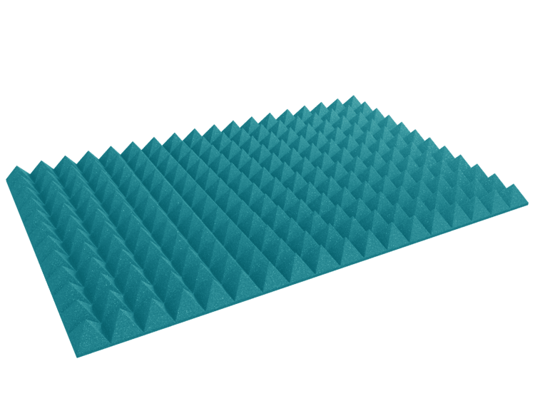 4 Inch Acoustic Foam Pyramid Style Panels - 13 Color Options