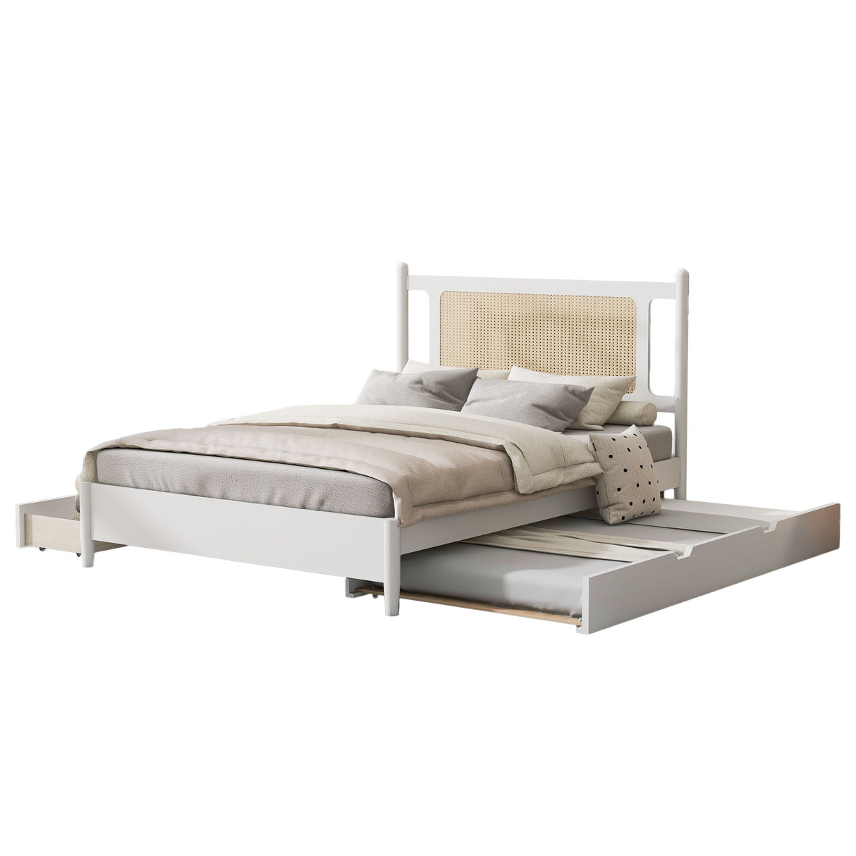 Platform Bed With 2 Big Drawers & Trundle by Couch.com