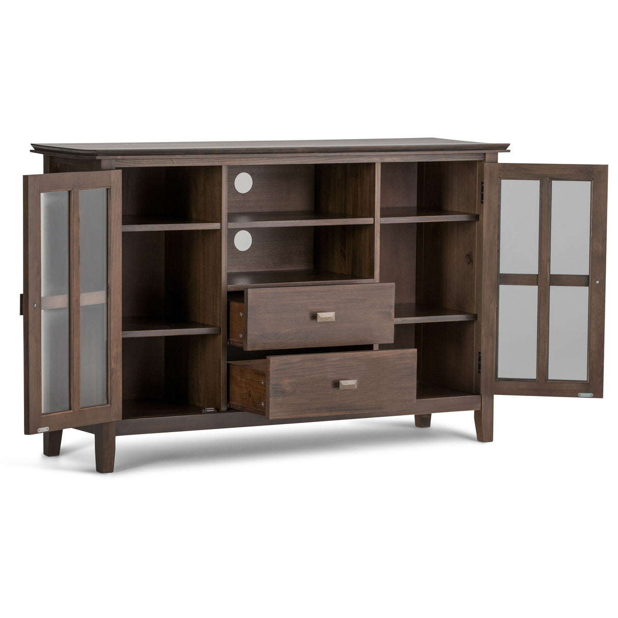 Artisan - Tall TV Media Stand - Natural Aged Brown by Couch.com