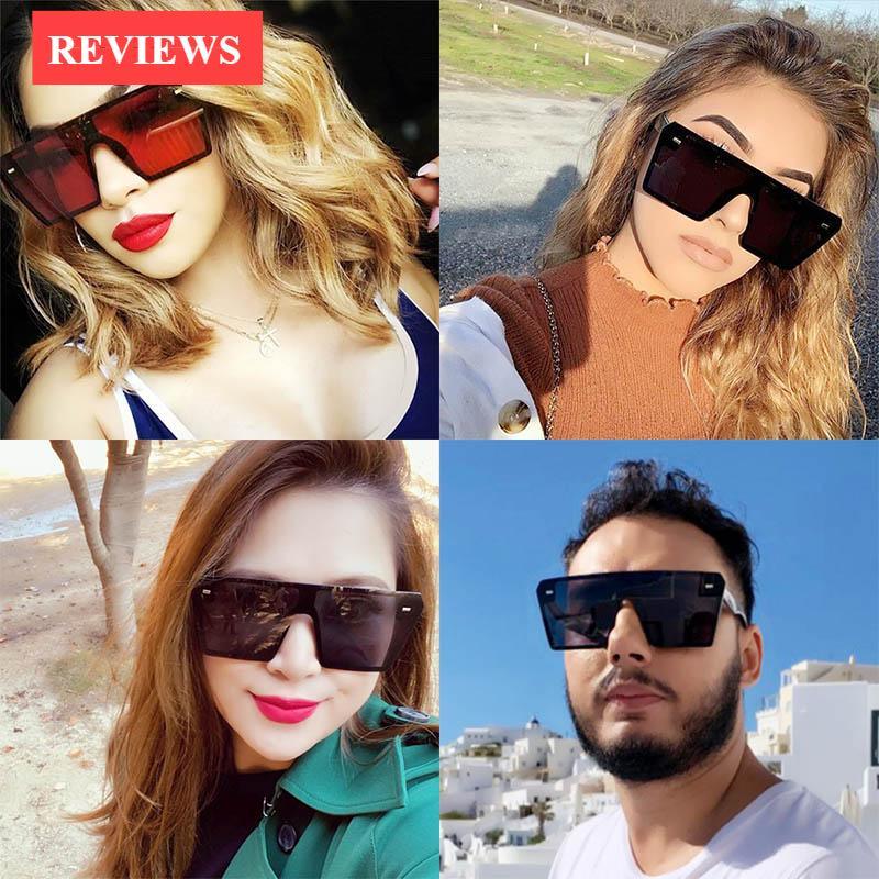 NEW Top Oversized Square Modern Woman And Ladies Fashion Retro Gradient Sunglasses With Big Frame And Vintage Eyewear UV400 Protection