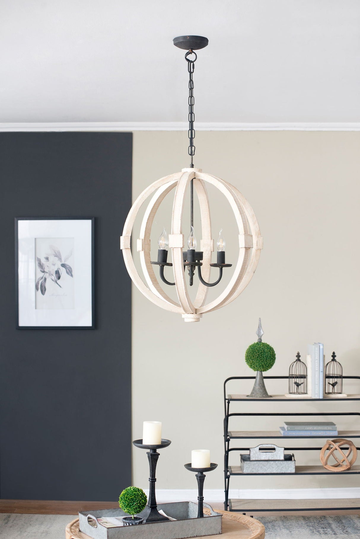 Chandelier, Hanging Light Fixture With Adjustable Chain For Kitchen, Bulb Not Included by Couch.com