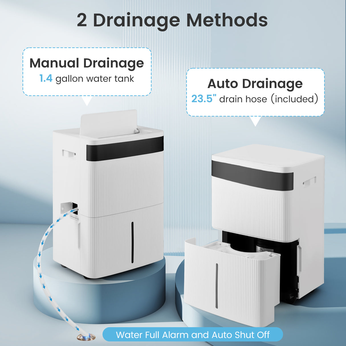 74 Pints Dehumidifier for Home 4500 Sq.Ft Dehumidifier-White