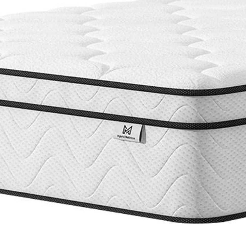 12" Twin Gel Memory Foam Medium Chevron Hybrid Mattress