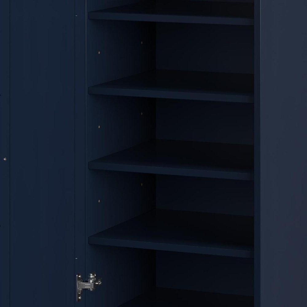 White Ten Pair Solid WoodShoe Storage Cabinet