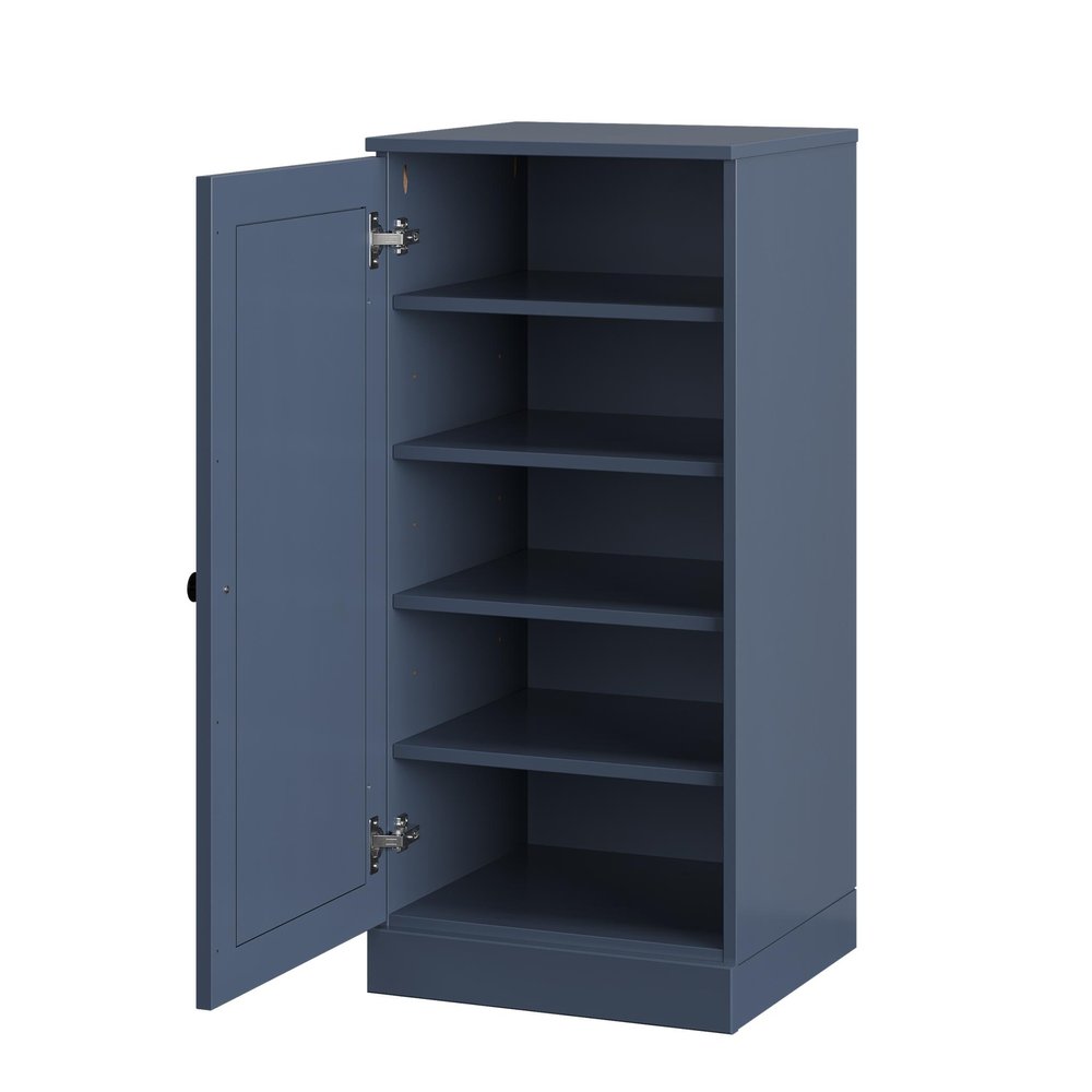 White Ten Pair Solid WoodShoe Storage Cabinet
