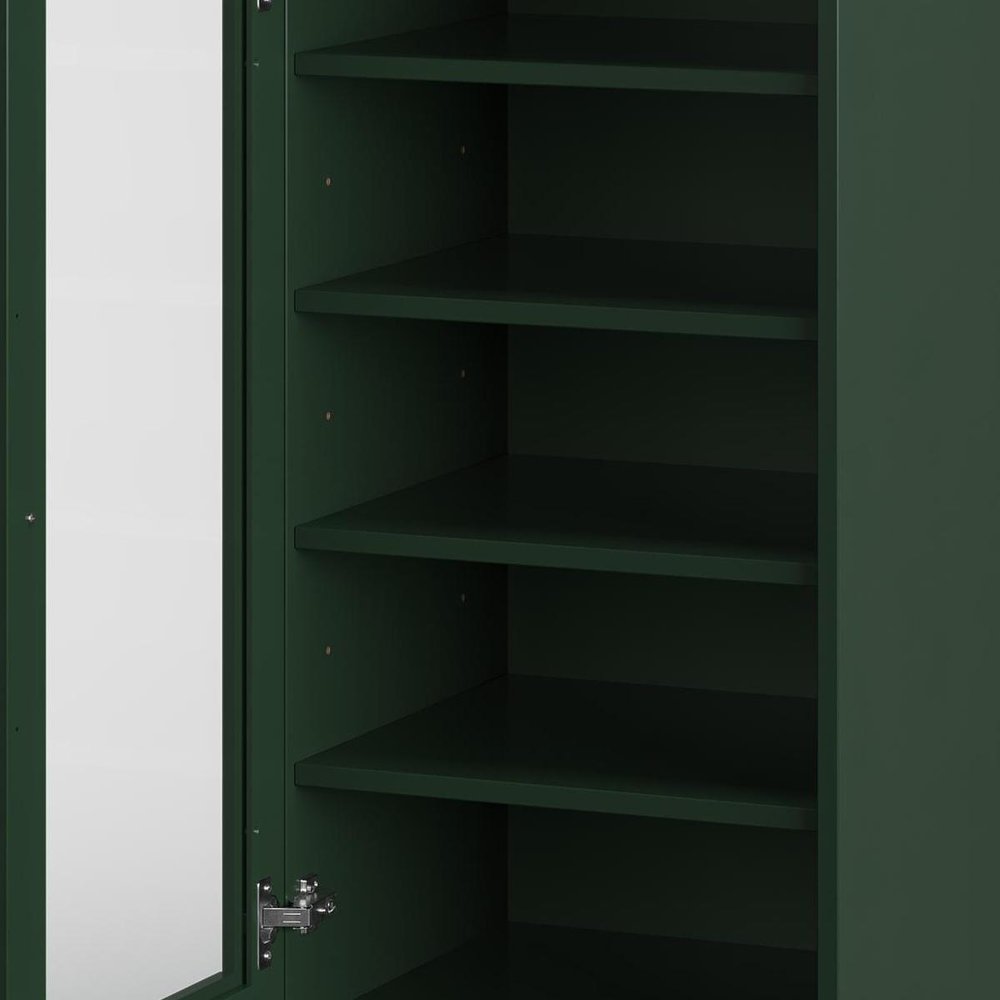 Green Ten Pair Solid WoodShoe Storage Cabinet