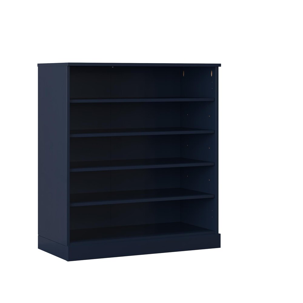 Navy Blue Twenty Pair Solid WoodShoe Storage Cabinet