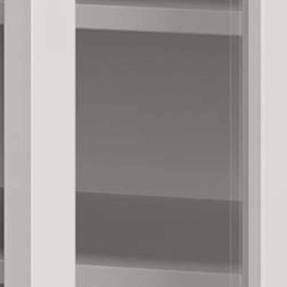 Off White Twenty Pair Solid WoodShoe Storage Cabinet