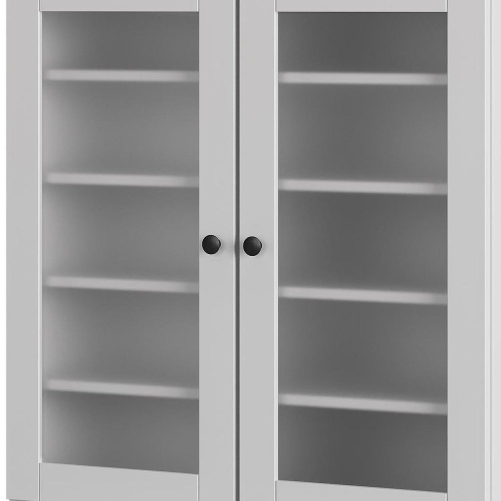 White Twenty Pair Solid WoodShoe Storage Cabinet