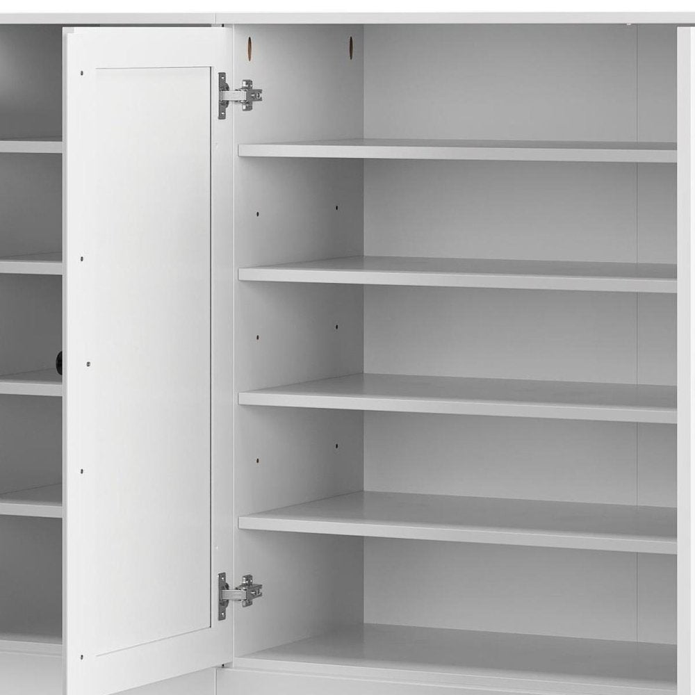 White 30 Solid WoodShoe Storage Cabinet