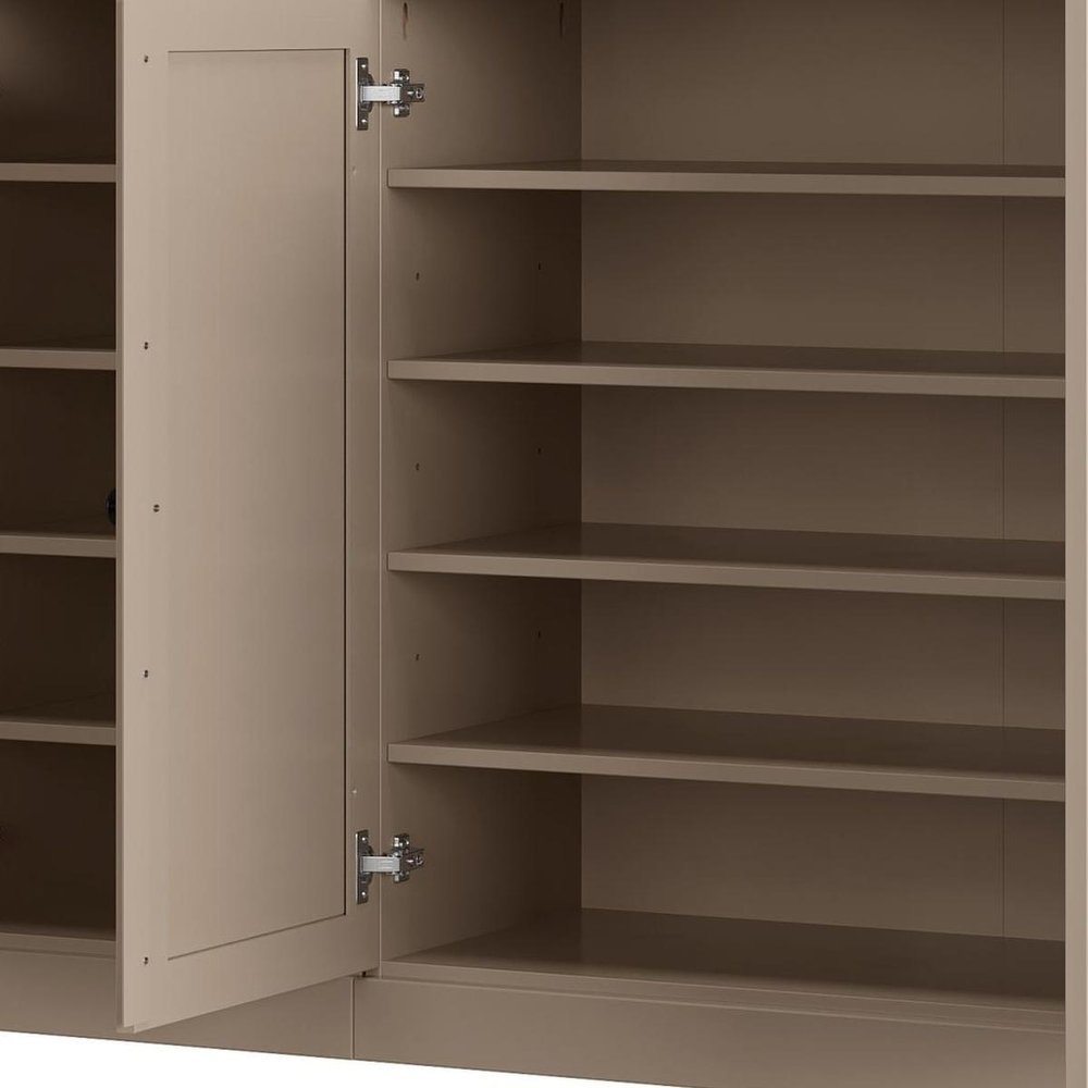 Beige 30 Solid WoodShoe Storage Cabinet