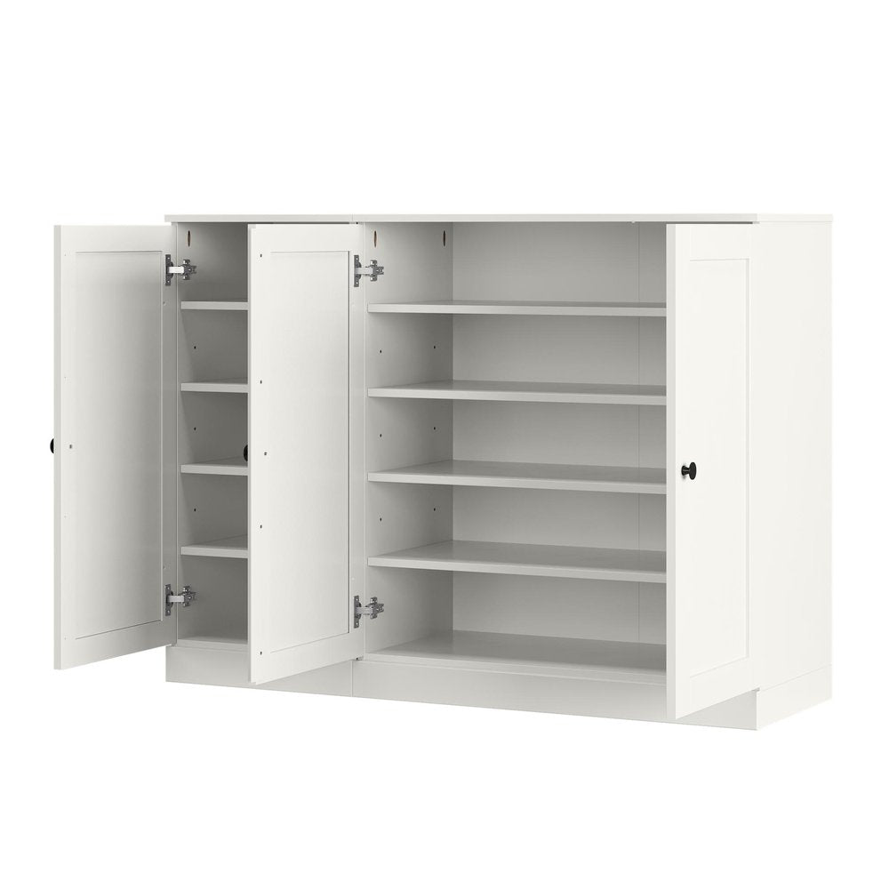 Off White 30 Solid WoodShoe Storage Cabinet