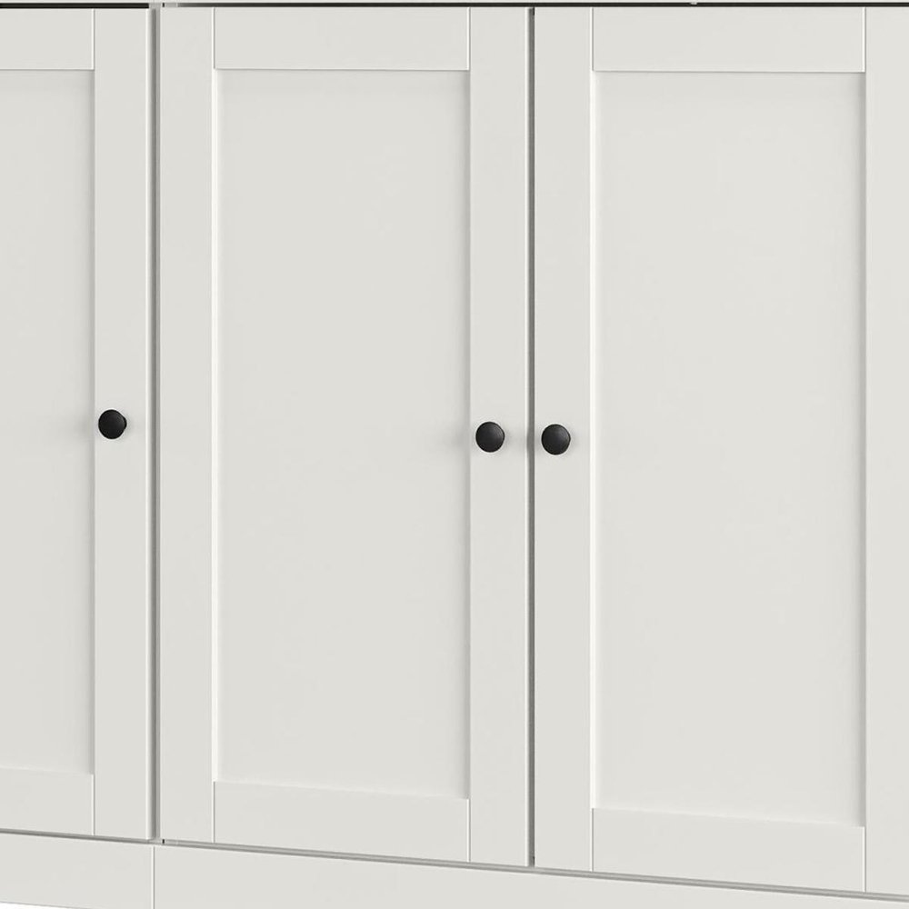 Off White 30 Solid WoodShoe Storage Cabinet