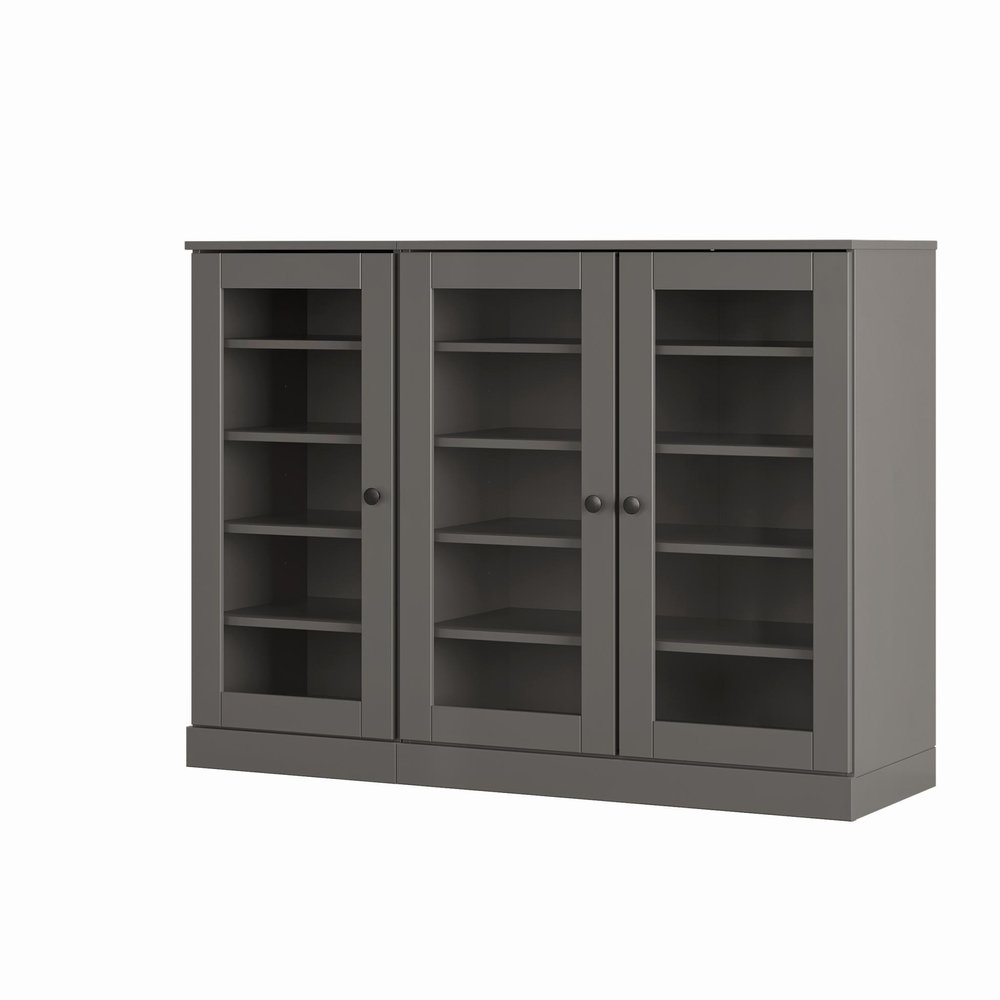 Gray 30 Solid WoodShoe Storage Cabinet