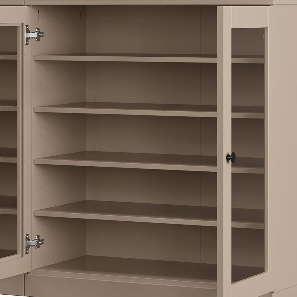 Beige 30 Solid WoodShoe Storage Cabinet