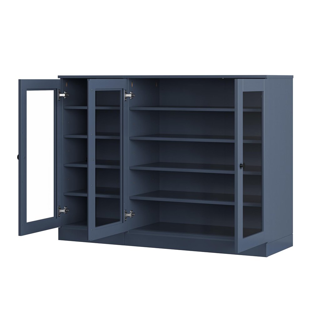 French Blue 30 Solid WoodShoe Storage Cabinet