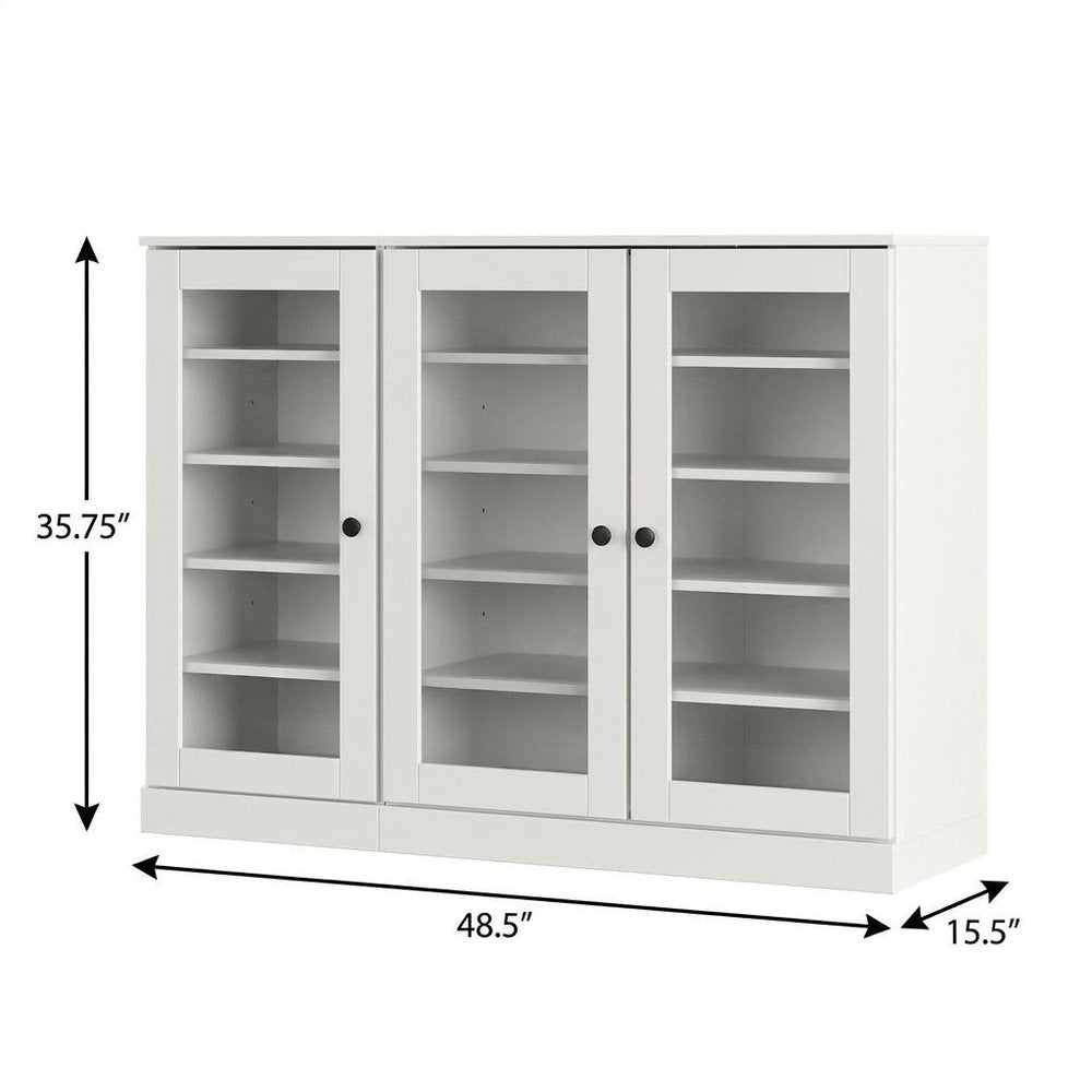 Off White 30 Solid WoodShoe Storage Cabinet