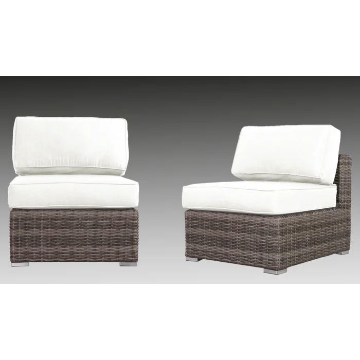 Armless Patio Chair With Cushions by Couch.com
