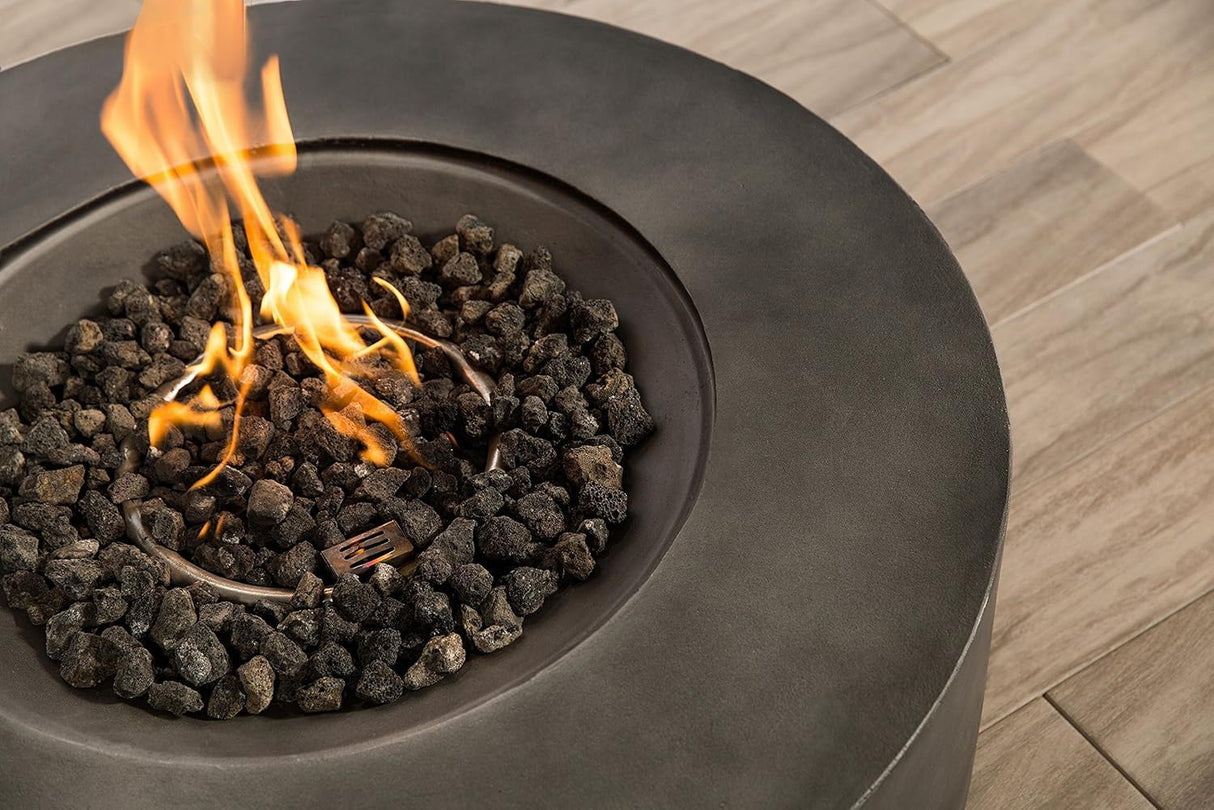 Fibre Reinforced Outdoor Fire Pit Table - Charcoal by Couch.com
