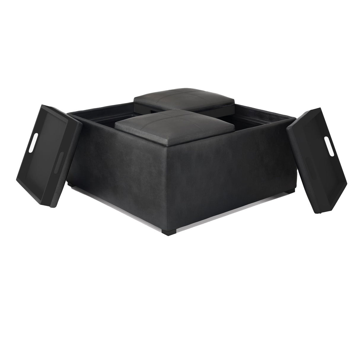 Avalon - Upholstered Square Coffee Table Storage Ottoman by Couch.com