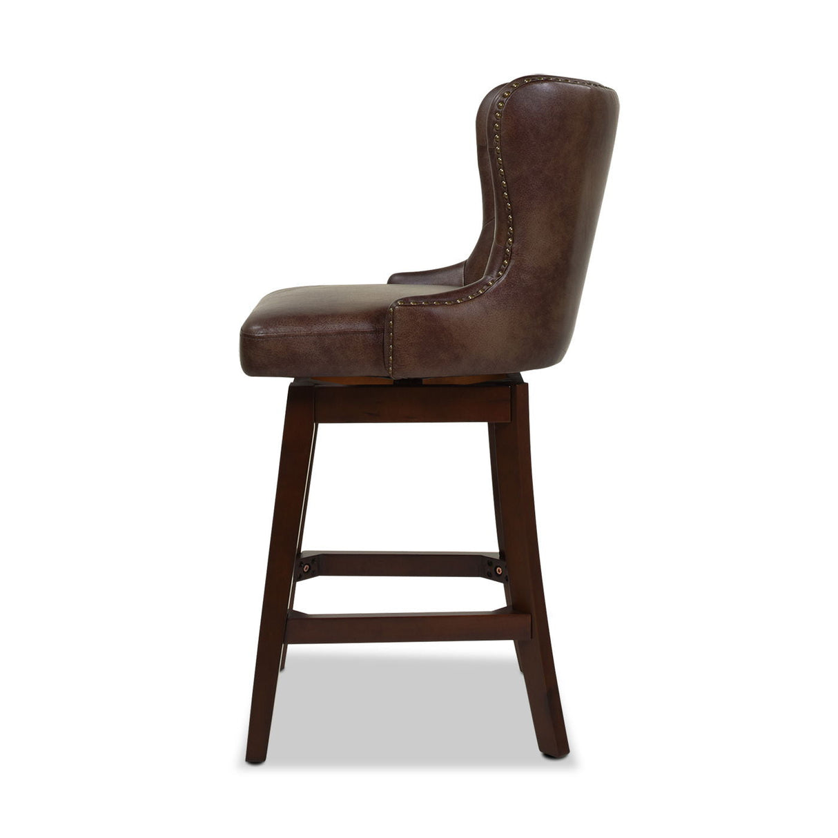 Holmes - Tufted High Back 360 Swivel Counter Height Barstool by Couch.com