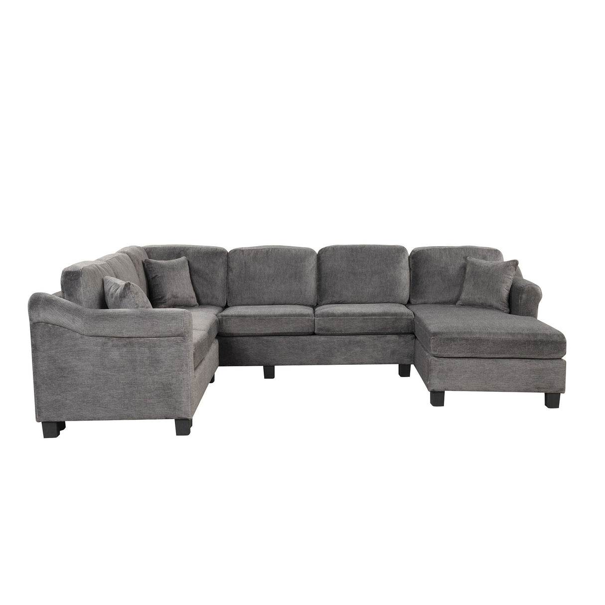 4 Pieces Sectional Sofa With Ottoman With Right Side Chaise by Couch.com