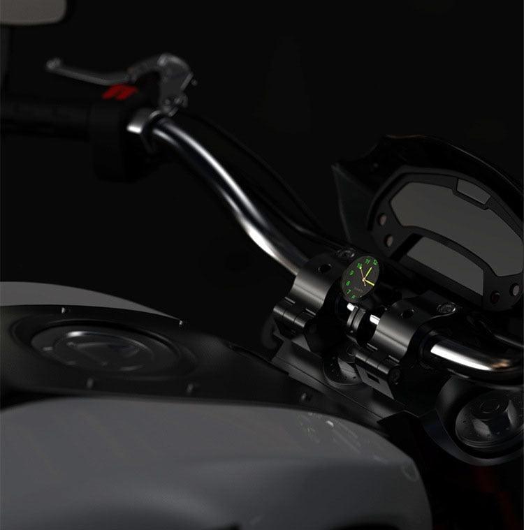 7/8" Universal Motorcycle Handlebar Watch Bike Hand Grip Bar Mount Dial Clock Motorcycle Handlebar Watch Mount Clock Glow Mount Clock Dial Watch Fit Waterproof For Scooter Bicycle Motor ATV